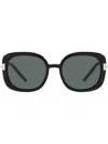 Prada Pr04ws Square-frame Nylon Sunglasses In Black