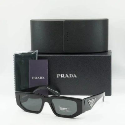Pre-owned Prada Pr09zs 1ab5s0 Black/dark Grey 54-18-140 Sunglasses In Gray