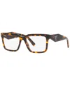 Prada Pr10yv Women's Pillow Eyeglasses In Honey Tortoise