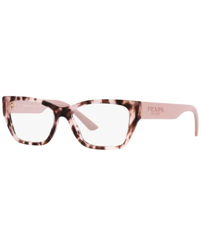 Prada Pr11yv Women's Irregular Eyeglasses In Orchid Tortoise