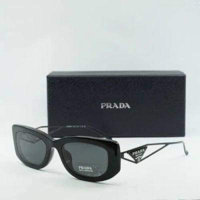 Pre-owned Prada Pr14ys 1ab5s0 Black/dark Gray 53-19-140 Sunglasses