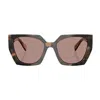 Prada Square-frame Sunglasses In Marrone