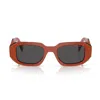Prada Rectangle-frame Sunglasses In Rosso