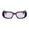 Prada Geometric Rectangle Acetate Sunglasses In Nero
