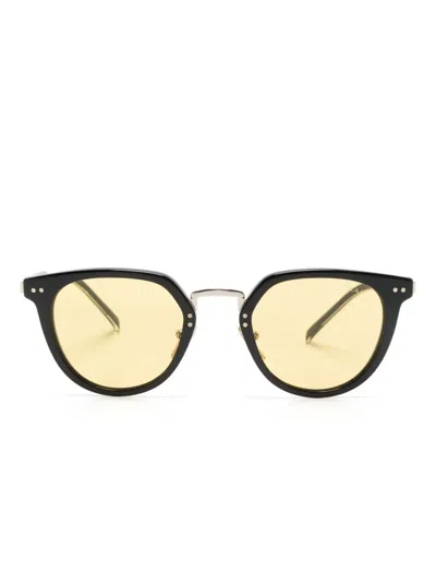 Prada Pr17ys Oval-frame Sunglasses In Black