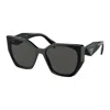 Prada Pr19zs 1ab5s0 Black/dark Grey In Black