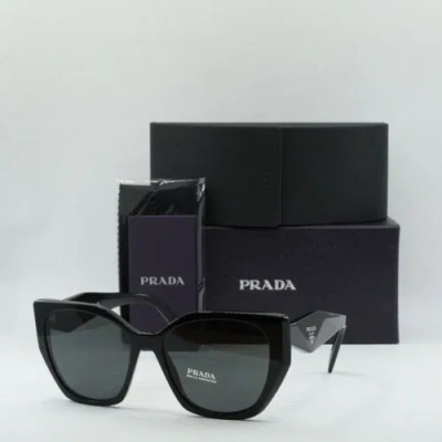 Pre-owned Prada Pr19zs 1ab5s0 Black/dark Grey 55-17-145 Sunglasses In Gray