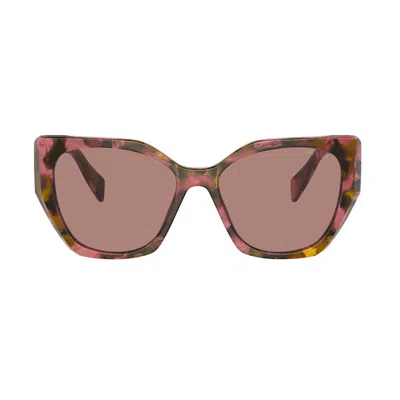 Prada Pr19zs Symbole 18n10d Havana Rosa/ Marrone Sunglasses