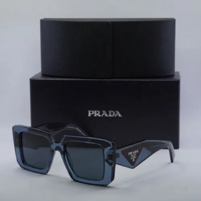 Pre-owned Prada Pr23ys 19o70b Transparent Graphite/dark Grey 51-19-140 Sunglasses In Gray