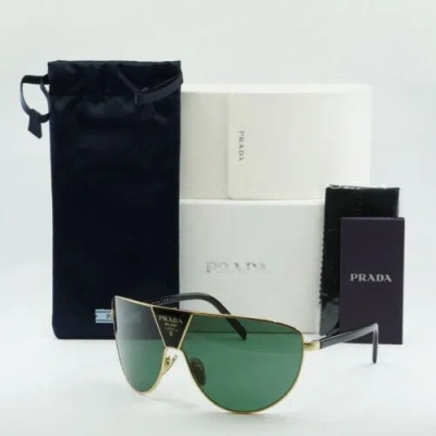 Pre-owned Prada Pr69zs 5ak05v Gold/green 137-13737-130 Sunglasses