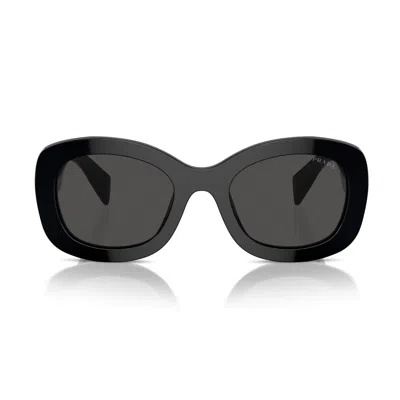 Prada Womens Black Pr A13s Butterfly-frame Acetate Sunglasses