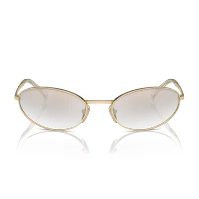 Prada Pra A59s 14n7h1 Oro Pallido Sunglasses In Gold