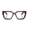 Prada Womens Brown Pr A03v Square-frame Tortoiseshell Acetate Eyeglasses