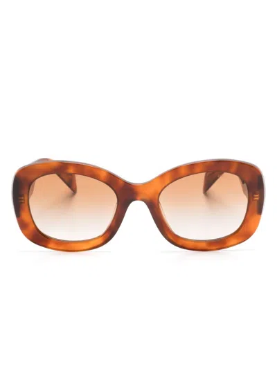 Prada Pra13s Oversize-frame Sunglasses In Brown