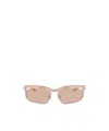 Prada Sculptural Oval Runway Sunglasses In Nude