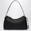 Prada Medium Aimée Leather Shoulder Bag In Black