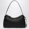Prada Medium Aimée Leather Shoulder Bag In Black