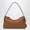 Prada Medium Aimée Leather Shoulder Bag In Cream