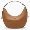 Prada Large Arqué Leather Shoulder Bag In Sand