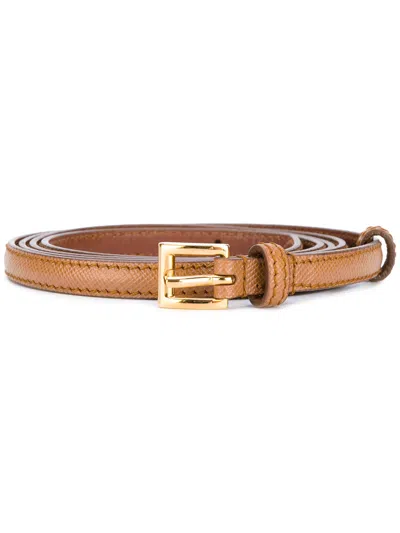 Prada Belt Brown Caramel In Beige