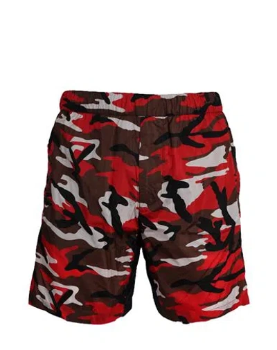 Prada Boxer Swimsuit Man Swim Trunks Red Size 36 Polyester
