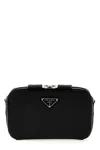 Prada Textured Leather Crossbody Bag In Black