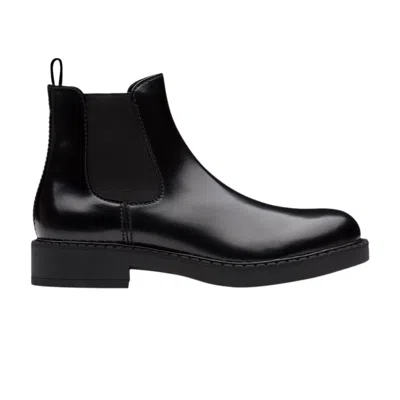 Pre-owned Prada Brushed Calf Leather Chelsea Boot 'black' | Men's Size 7