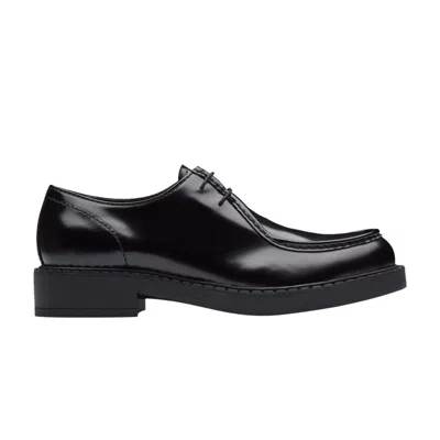 Pre-owned Prada Brushed Leather Lace-up 'black' | Men's Size 8.5