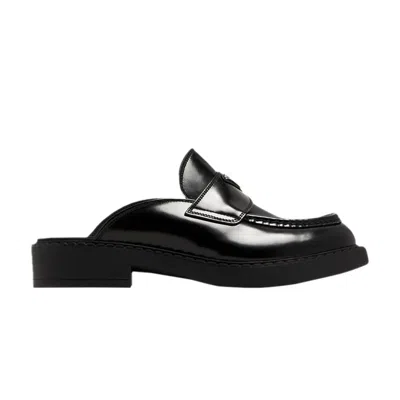 Pre-owned Prada Brushed Leather Mule 'black' | Men's Size 7