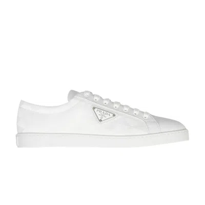 Pre-owned Prada Brushed Leather Sneaker 'white' | Men's Size 7.5