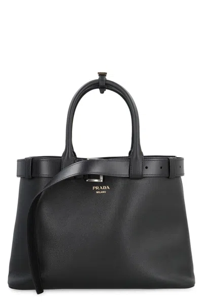 PRADA PRADA PRADA BUCKLE LEATHER BAG