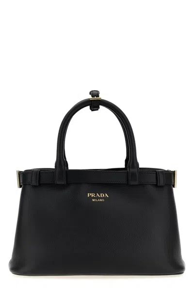 Prada Buckle Small Leather Bag With Double Belt In Pattern