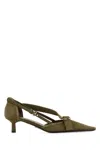 Prada Canvas Pumps In Green