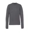 Prada Crew Neck Cashmere Sweater In Gray