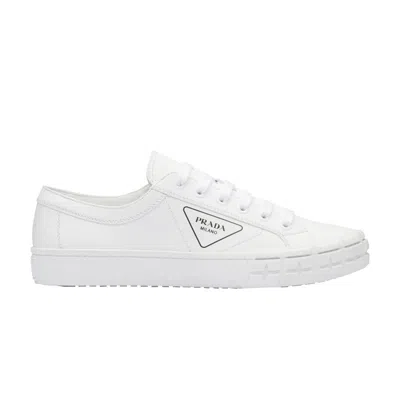 Pre-owned Prada Cassetta Wheel Leather Low 'white' | Men's Size 9
