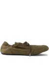 Prada Vintage-finished Canvas Sneakers For Women