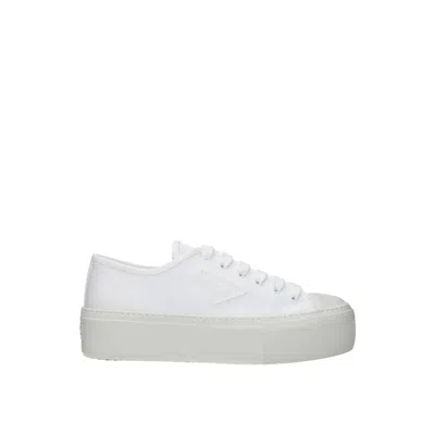 Prada Cotton Sneakers With Leather Insole In White