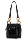Prada Dangle Leather Boston Bag