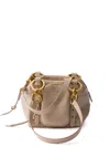 Prada Dangle Leather Top-handle Mini-bag In Neutral