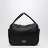 Prada Shoulder Bag Structured Shape Top Handle In Black