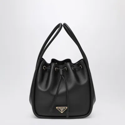 Prada Darling Mini Black Leather Bucket Women
