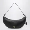 Prada Demi-lune Large Shoulder Bag In Black