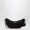 Prada Demi-lune Shoulder Bag Black In Re-nylon Women