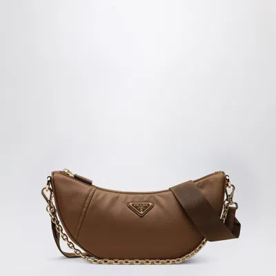 Prada Demi-lune Shoulder Bag Brandy In Re-nylon Women