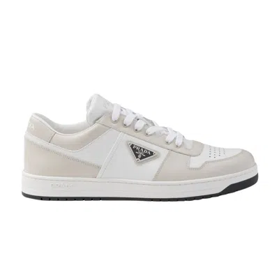 Pre-owned Prada Downtown Leather 'white Dusty Grey' | Men's Size 5.5