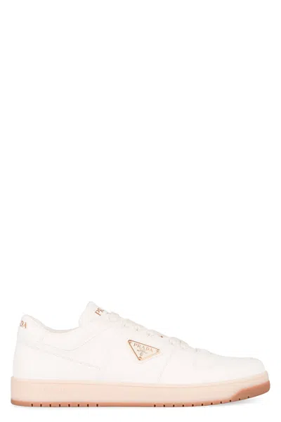 Prada Downtown Nappa Leather Sneakers In Pink
