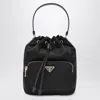 Prada Duet Black Re-nylon Bucket Women