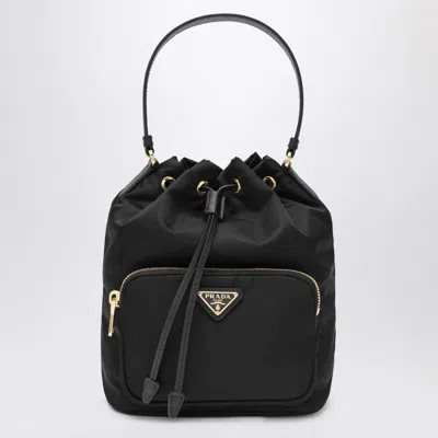 Prada Duet Black Re-nylon Bucket Women