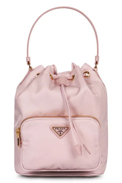 Prada Duet Bucket Bag In Pink