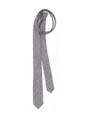 Prada Embroidered Checked Stie In Gray